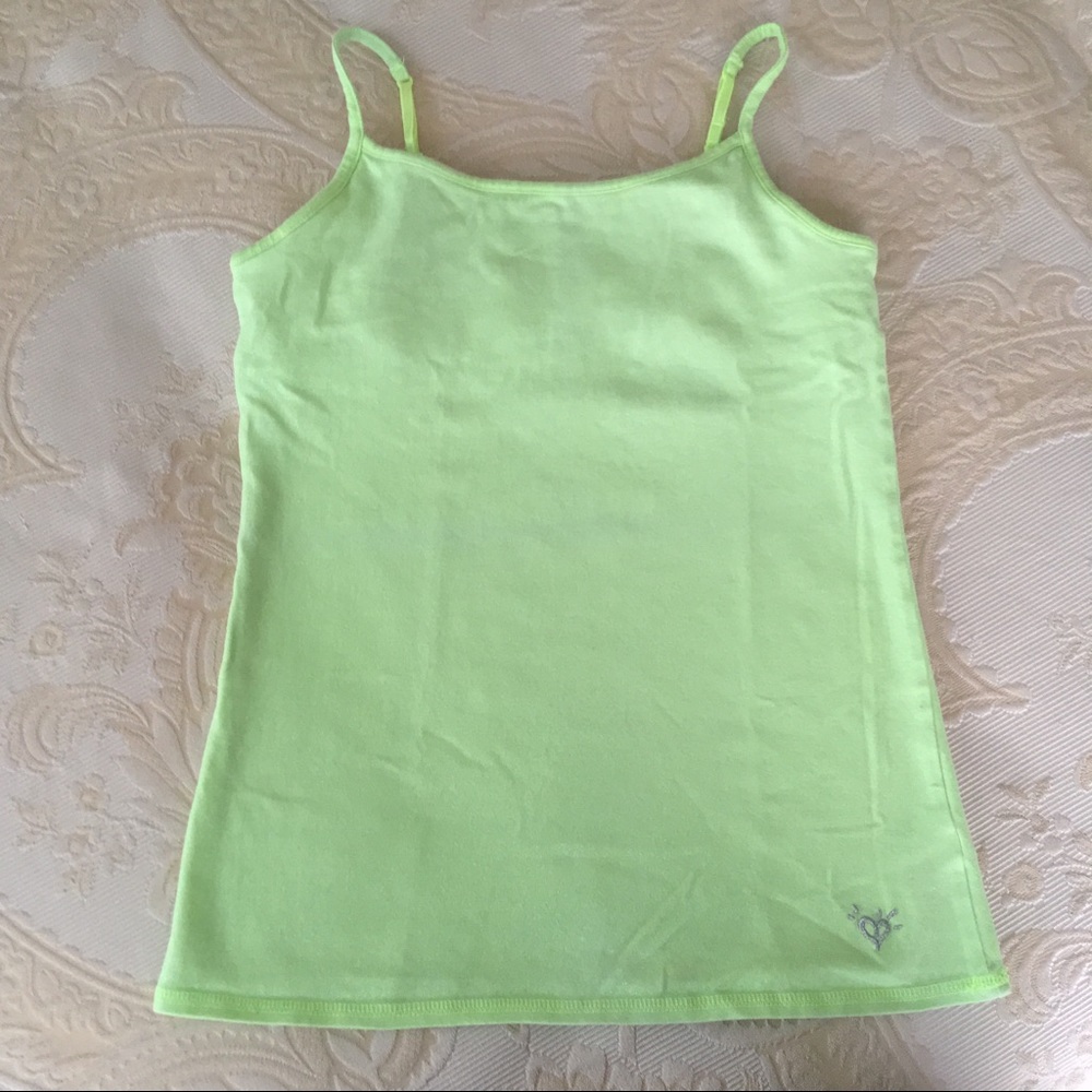 Sparkly Lime Green Justice Tank Top